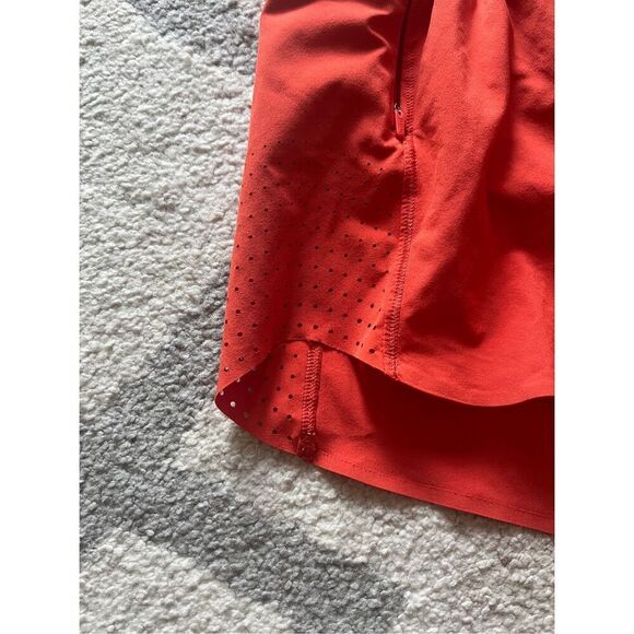 Athleta Hustle 3” Shorts Vermillion Scarlett Orange Red Size XS - Picture 5 of 8